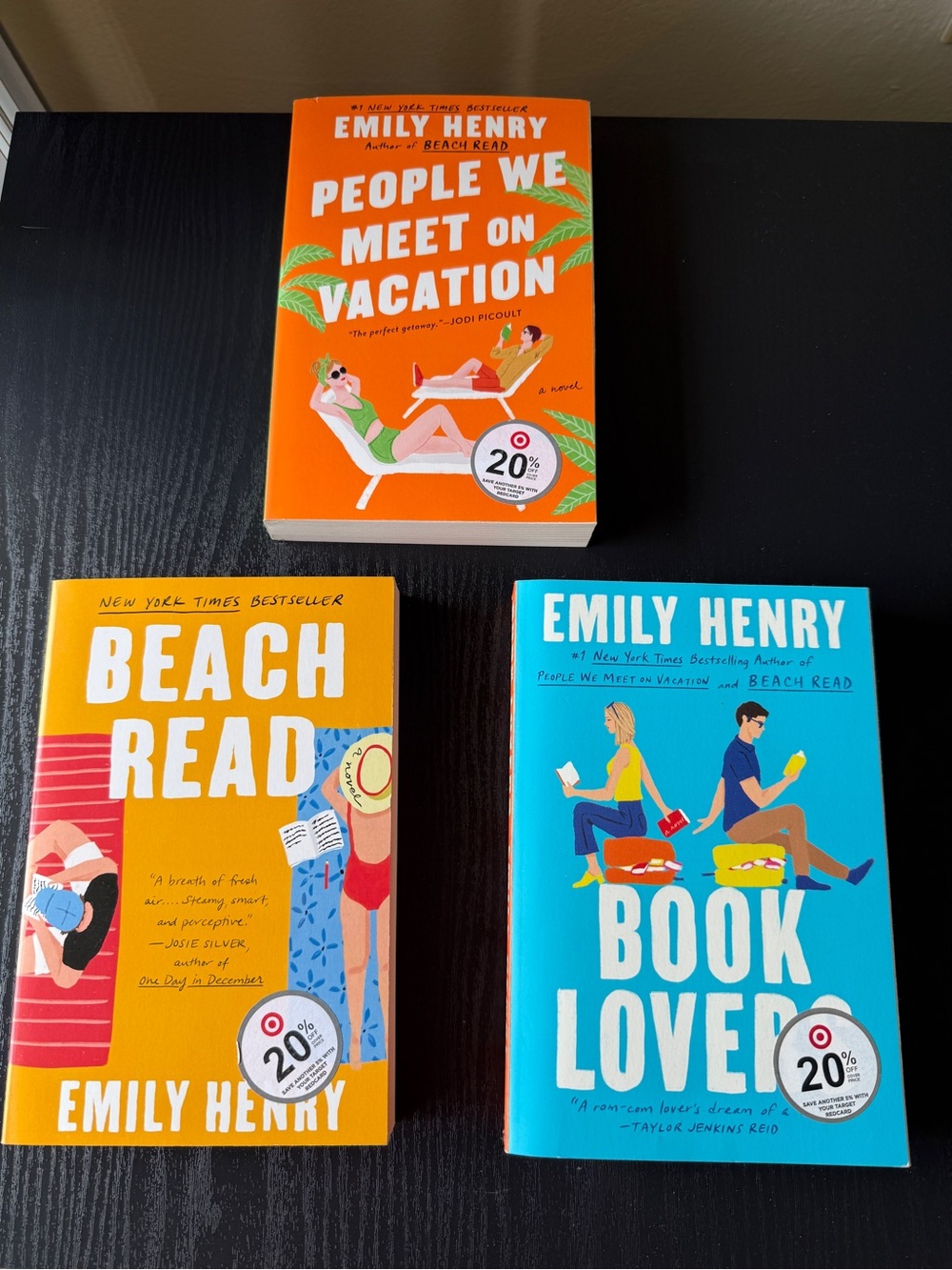 Target Emily Henry 3-Book Set - Orange, Yellow, Blue Covers